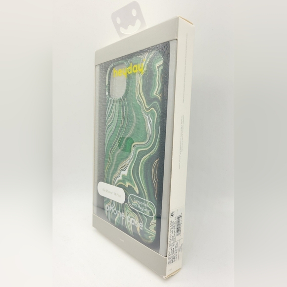 Stylish Green Gold Marble Print iPhone 14 Plus Case by Heyday - Picture 3 of 6